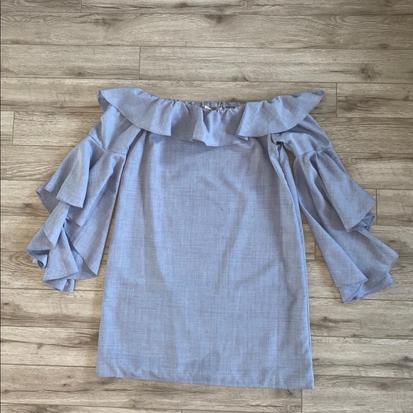 WAYF Kiera Off Shoulder Ruffle Dress - Picture 2 of 2